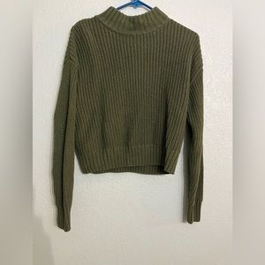 Olive green knit sweater